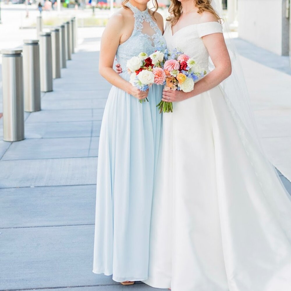 Azazie Mist Colored Prue Bridesmaid Dress